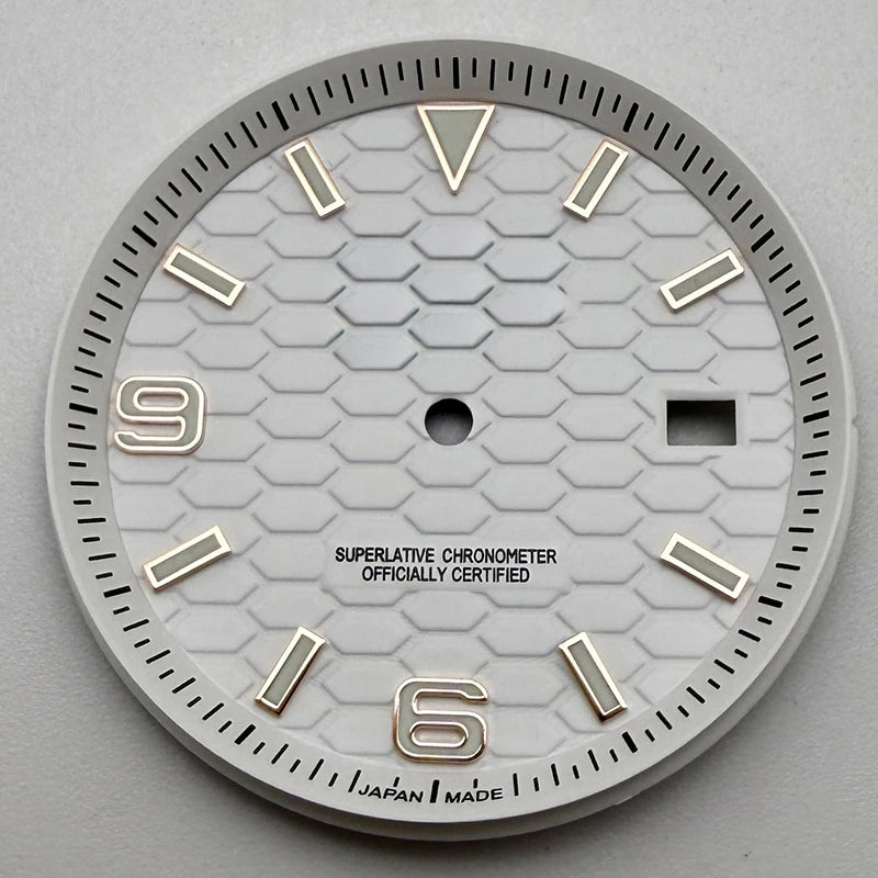 39.5mm Land-Dwellwe RG Case+Strap Sapphire Glass Luminou 33.8mm Dial Fit NH35