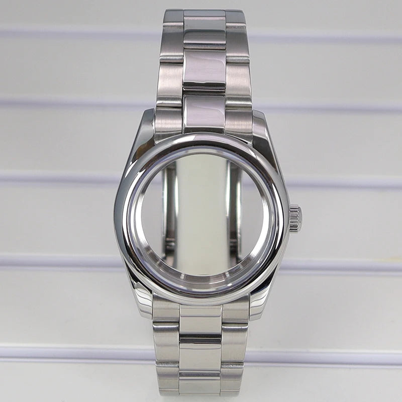 36/39mm Watch Case For NH35/36 NH38 NH70 Miyota 8215 Cases Sapphire Glass Oyster