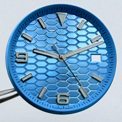 39.5mm Land-Dwellwe Steel Watch Case+Strap Sapphire Glass 33.8mm Dial Fit NH35
