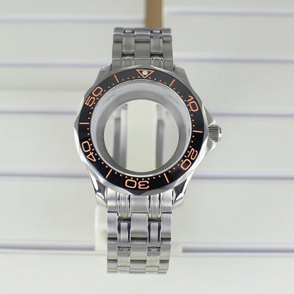 41mm Watch Case Strap Waterproof for Seamaster NH34 NH35 NH36 fit 30.5mm Dial