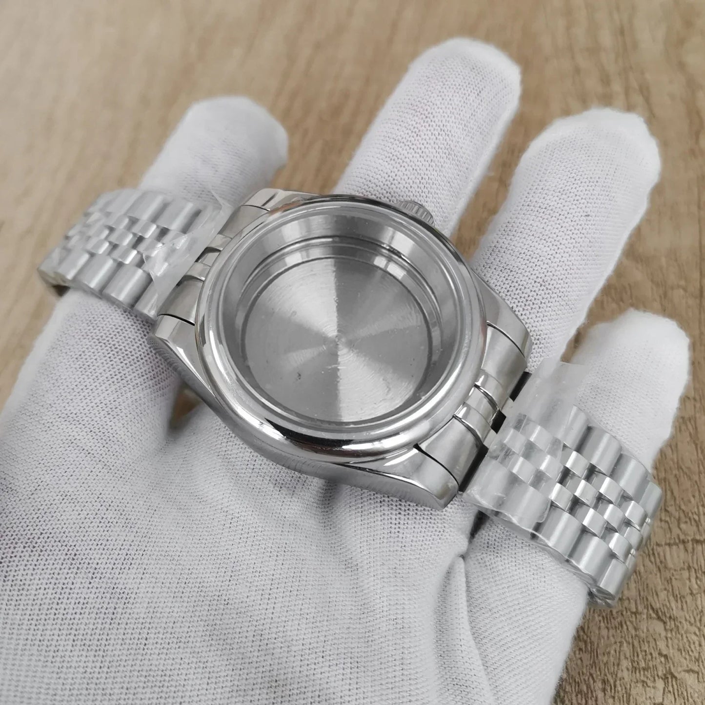 39mm Steel  Watch Case for NH35 NH36 4R 7S Case +Strap with Sapphire Crystal