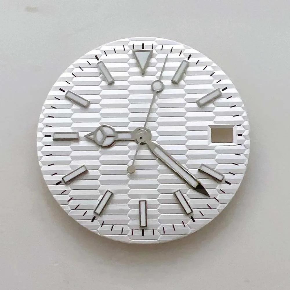 Modified 28.5mm Watch Dial + Hands Set for NH35 Movement Blue Green Luminous