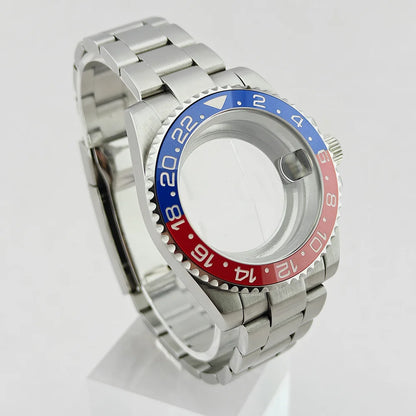 40mm Watch Case Ceramic Bezel SUB Bidirectional Rotating Bezel For NH34 GMT