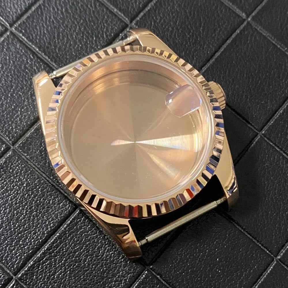 36/39mm Rose Gold Case Oyster Watch Case with Sapphire Crystal for NH35/NH36/4R