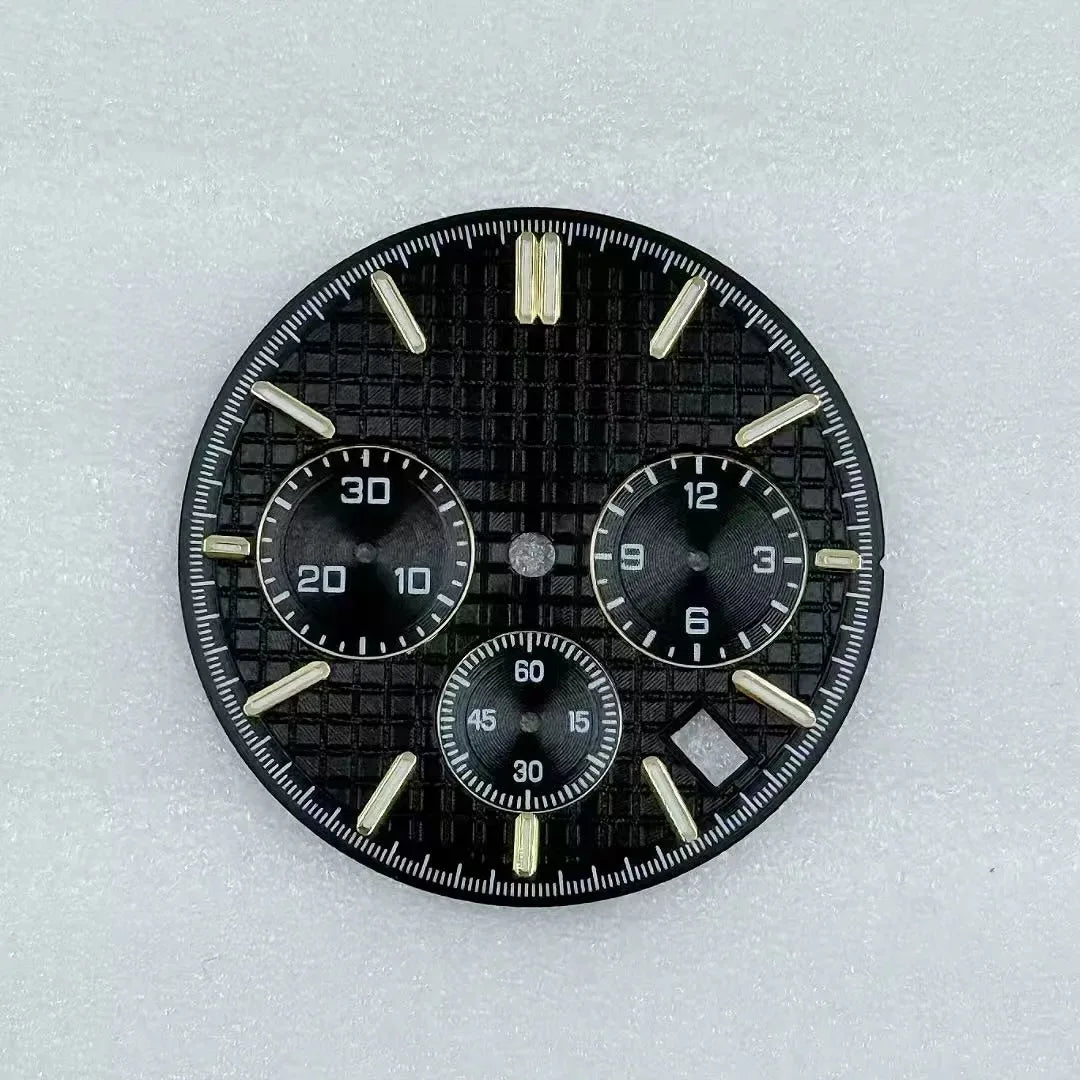 31.8mm Mechanical Timer Watch Dial And Hands Suitable For VK63 Quartz Movement