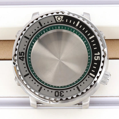 43mm Watch Case For NH34 NH35 NH36 NH38 Tuna Sapphire Crystal Luminous Bezel