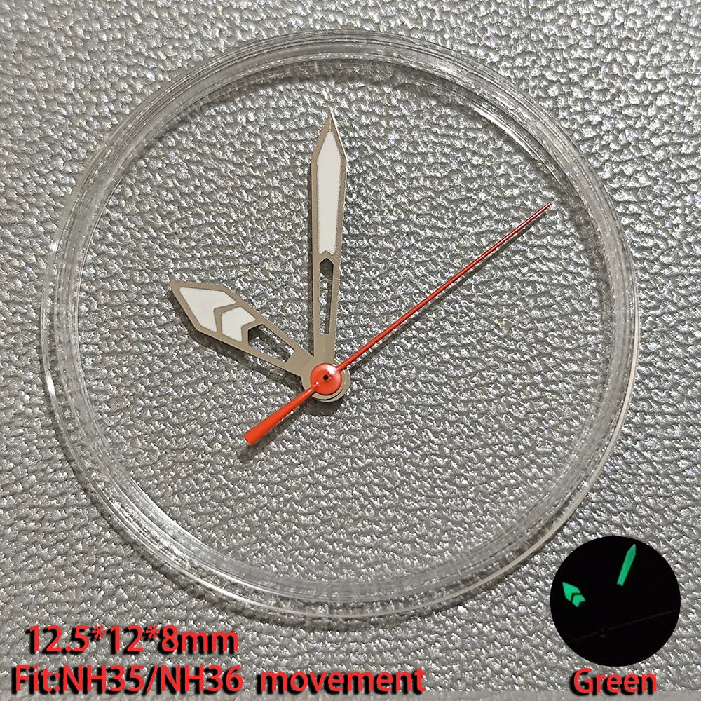 Watch Hands Pointer Luminous C3 Green Suitable for NH35/NH36 ETA 2836 2824