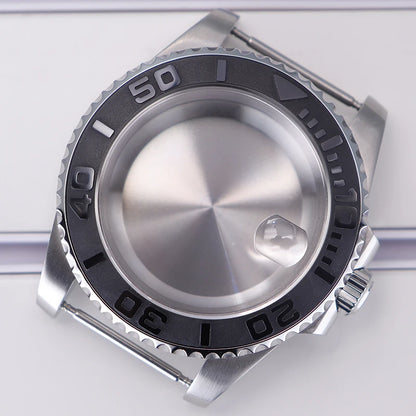 40mm Watch Cases Rubber Strap Sapphire For NH34/35/36/70 4R36 Miyota8215 Eta2824