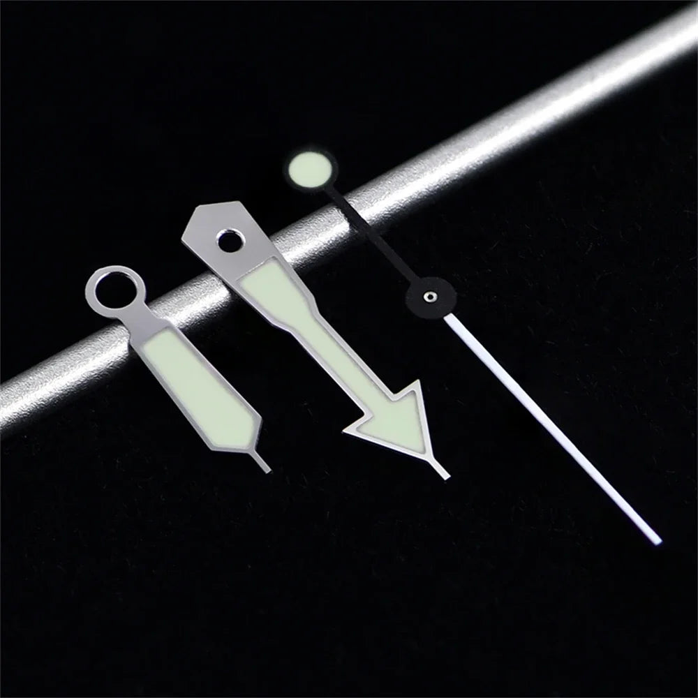 Silver Trim Super C3 Green Luminous Watche Hands for NH35/NH36/SBBN SKX007