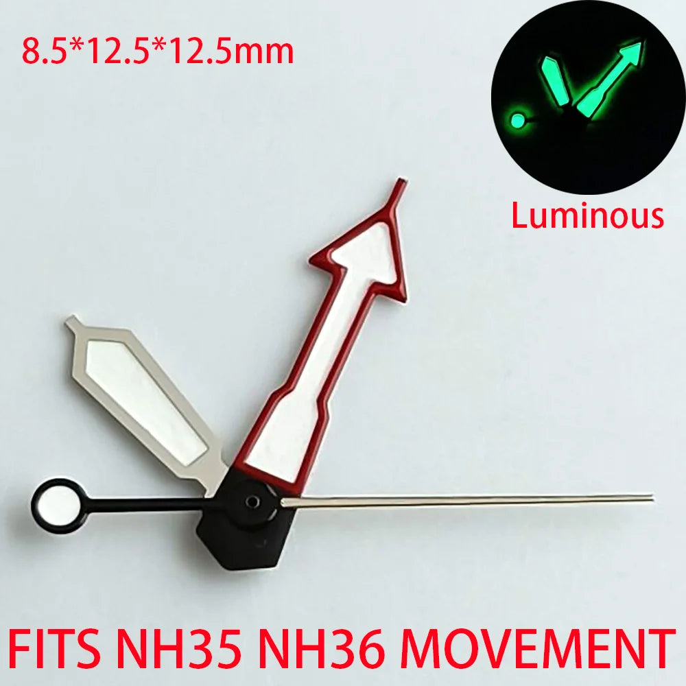 Watch Accessories Pointer NH 35 NH36 Hands Green/Blue Super Luminous Suitable For NH 35 NH36 Movement