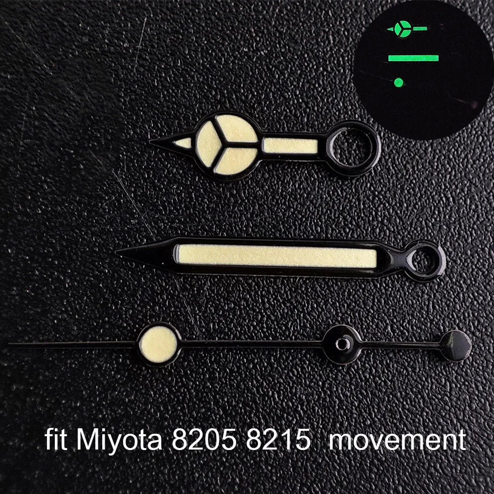 Watch hands green luminous hands fit NH 35 NH36 ETA 2836 2824 Miyota 8205 8215 movement