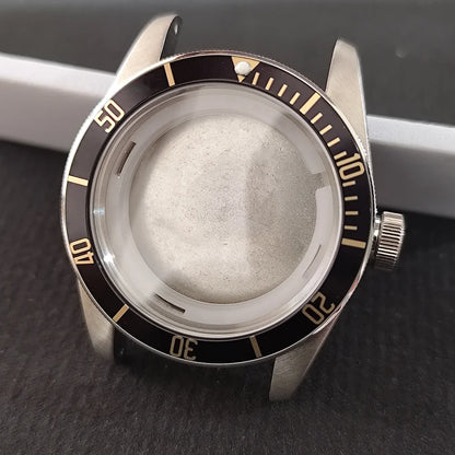 41mm For 8215 Watch Stainless Steel Case For 39.5mm Bezel Sapphire Glass Cases