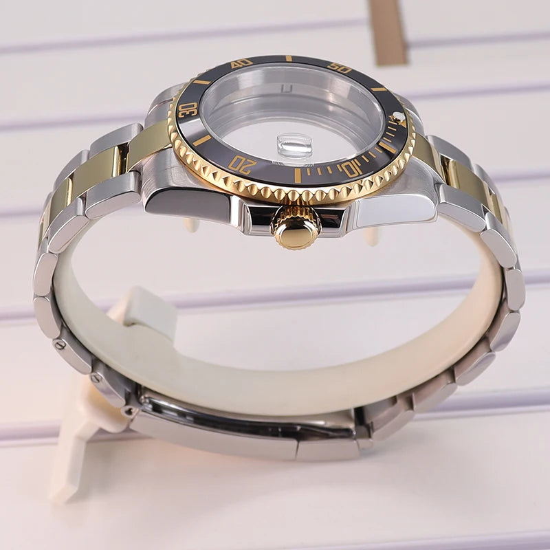 40mm Steel Watch Case For Nh35 Nh34 Nh36 Eta2824 Miyota8215 28.5mm Dial Deepsea