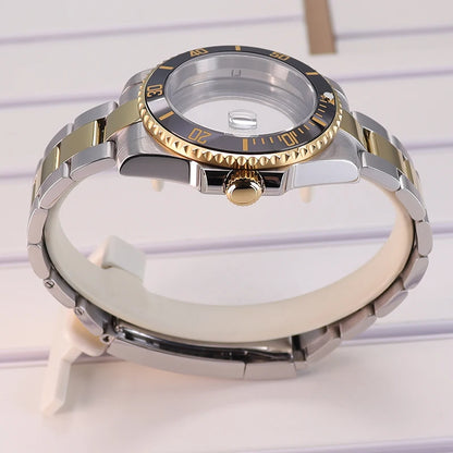 40mm Steel Watch Case For Nh35 Nh34 Nh36 Eta2824 Miyota8215 28.5mm Dial Deepsea
