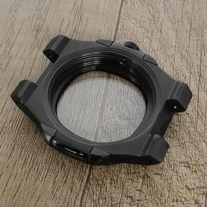 41mm Watch Case Band Set Sapphire Glass Transparent Bottom Strap for NH35 NH36