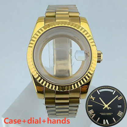 39mm Stainless Steel Watch Case Sapphire Glass suitable for Miyota 8285 Movement