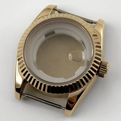 31MM Ladies Round Polished Fluted Bezel Sapphire Crystal Watch Case for NH05/06