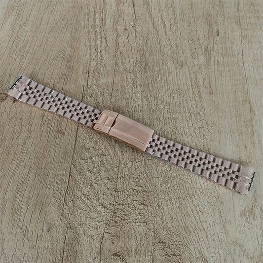 39MM RoseGold Watch Case Strap for VK63 316L Steel Shell Watchband Case Bracelet