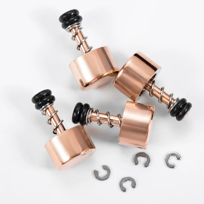 Set of 4 rose gold Casio GA-2100 watch repair push buttons, waterproof stainless steel accessories.