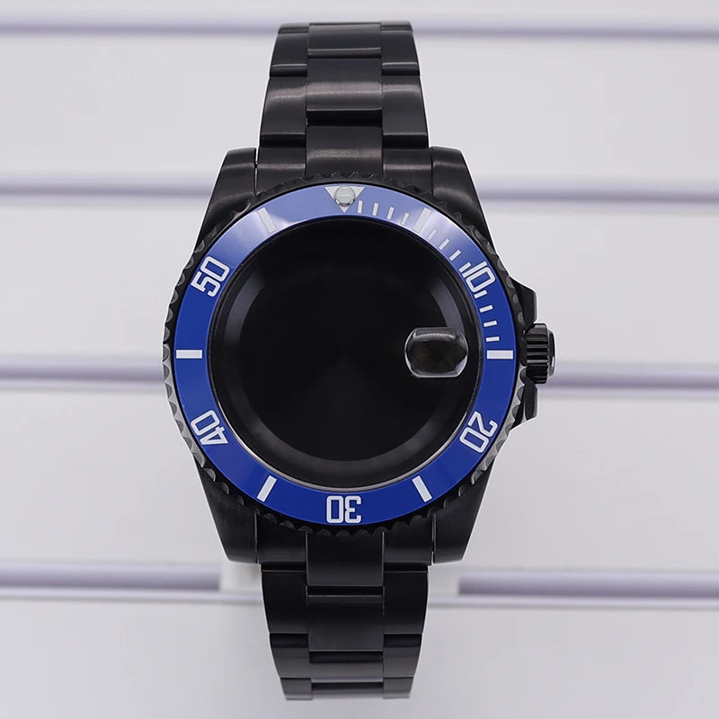 40mm Watch Case PVD Strap Sapphire For NH35 NH36 NH34 ETA 2824 8215 GMT SUB