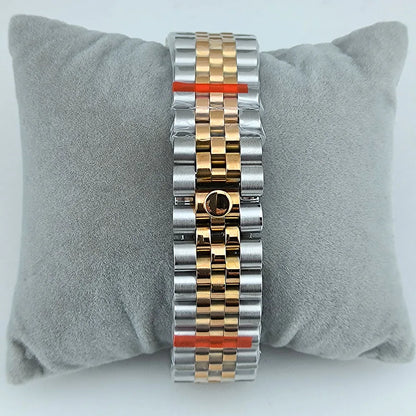 Diamond Decorated Steel Watch Case with Sapphire Glass Waterproof Fit NH35/NH36