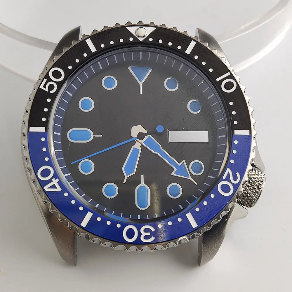 Plane Sapphire Glass Ceramic Bezel Stainless Steel Watch Case Fit NH 35 NH36 Movement High End Waterproof Watch Case