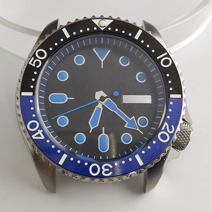 Plane Sapphire Glass Ceramic Bezel Stainless Steel Watch Case Fit NH 35 NH36 Movement High End Waterproof Watch Case