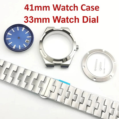 41mm Case Kit High-end Strap Sapphire Glass Watch Case for NH35/4R/NH36