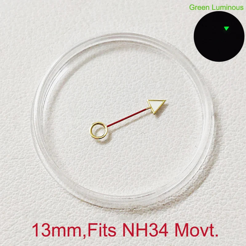 GMT Watch Hands Fit For NH34 NH35 NH36 Movement C3 Green Luminous Watches Parts