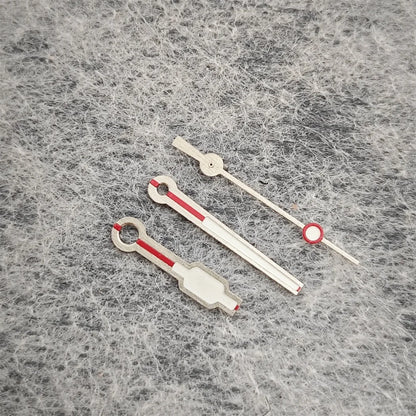 Modified Silver Trim Green Luminous Watch Hands  for NH35 NH36 4R 7S  Movement