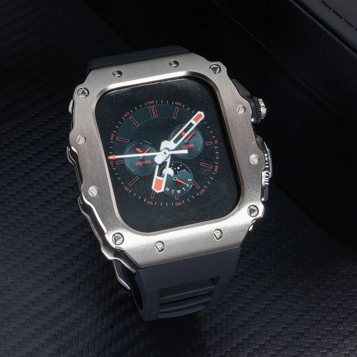 Luxury Kit for Apple Watch 10 46MM Stainless Steel Case IWatch Series 9 8 7 6 5
