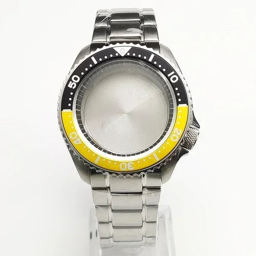 42mm Watch Case+ Strap Set SKX007 Case with Chapter Ring Sapphire for NH35 NH36