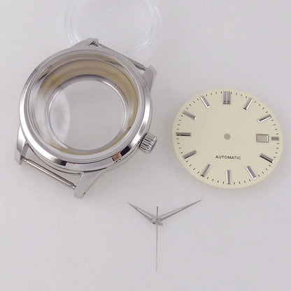 40mm Watch Case Double Bow Domed Sapphire Crystal for GS NH35 NH36 Movement