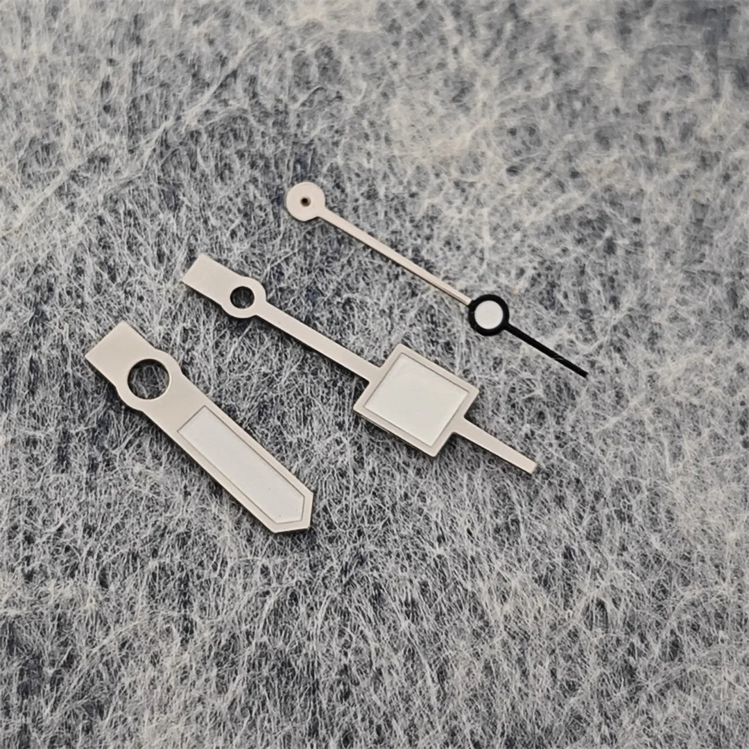 Geometric Square Pointer with Green Luminous Watch Hands for NH35/NH36/4R/7S