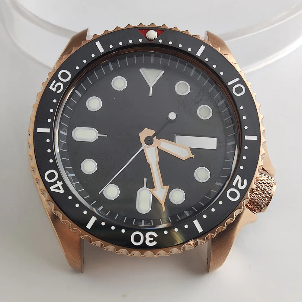 Plane Sapphire Glass Ceramic Bezel Stainless Steel Watch Case Fit NH 35 NH36 Movement High End Waterproof Watch Case