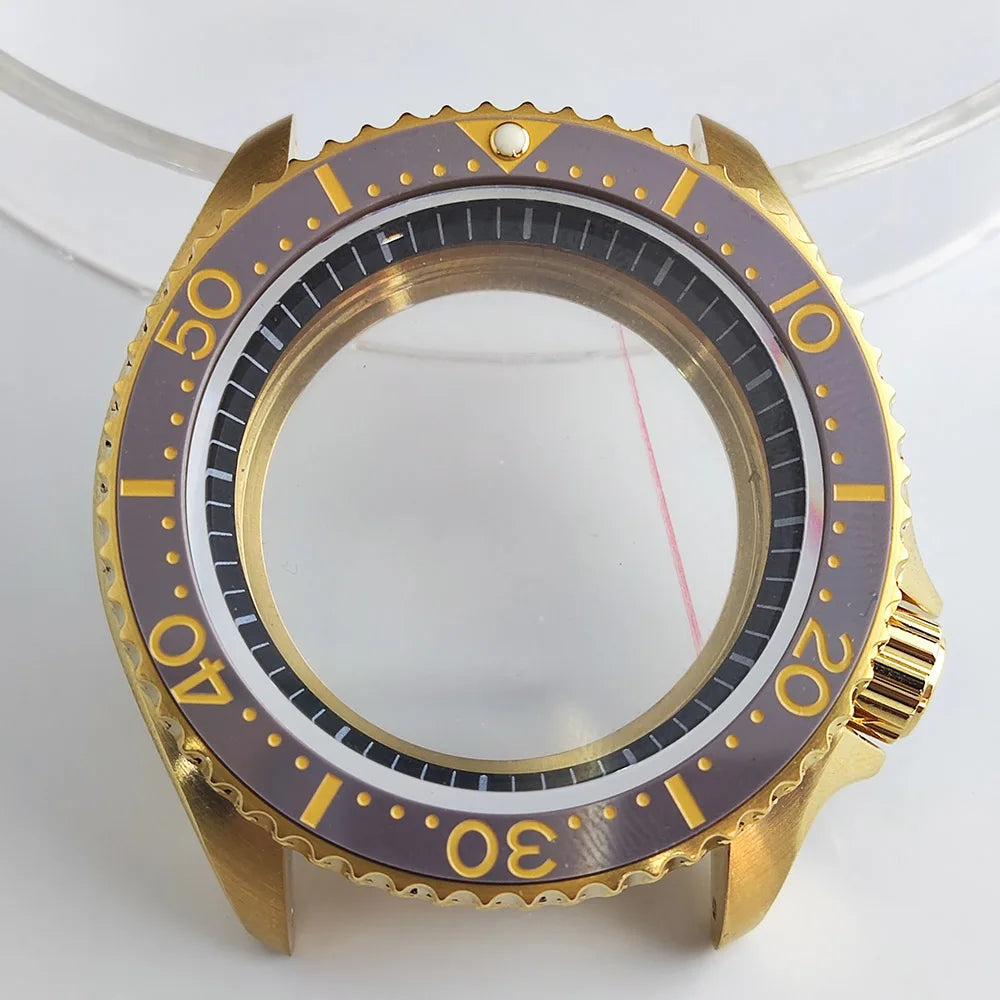 Plane Sapphire Glass Ceramic Bezel Stainless Steel Watch Case Fit NH 35 NH36 Movement High End Waterproof Watch Case