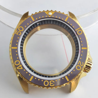 Plane Sapphire Glass Ceramic Bezel Stainless Steel Watch Case Fit NH 35 NH36 Movement High End Waterproof Watch Case