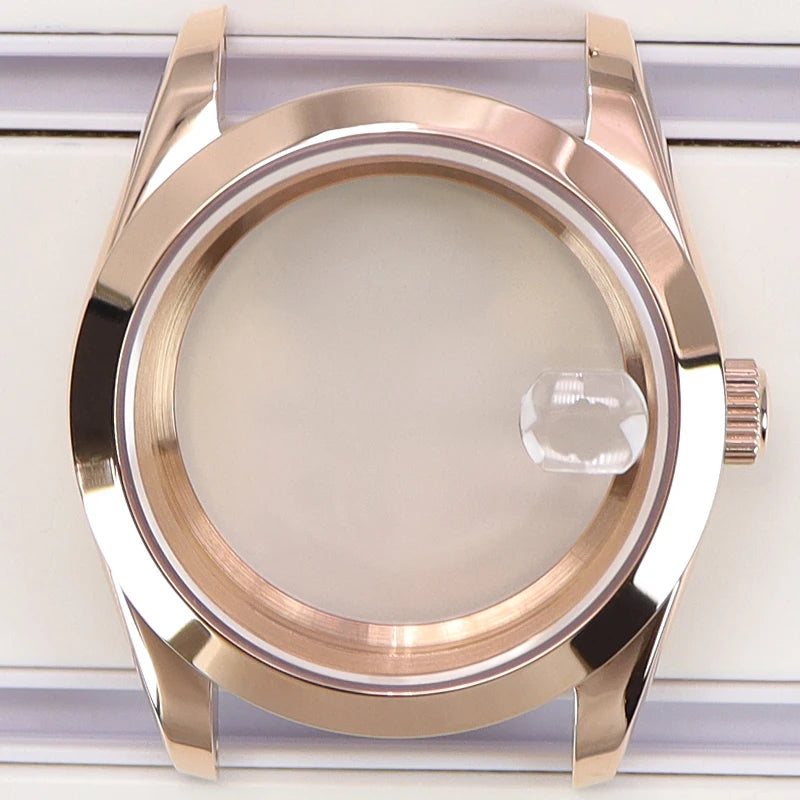 36/39mm Case Bevel Edge Bezel Sapphire For NH35 NH36 NH34 NH38 4R36 Miyota 8215