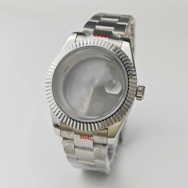 41mm Stainless Steel Watch Case with Sapphire Glass/ Strap for ETA2824 NH35 NH36