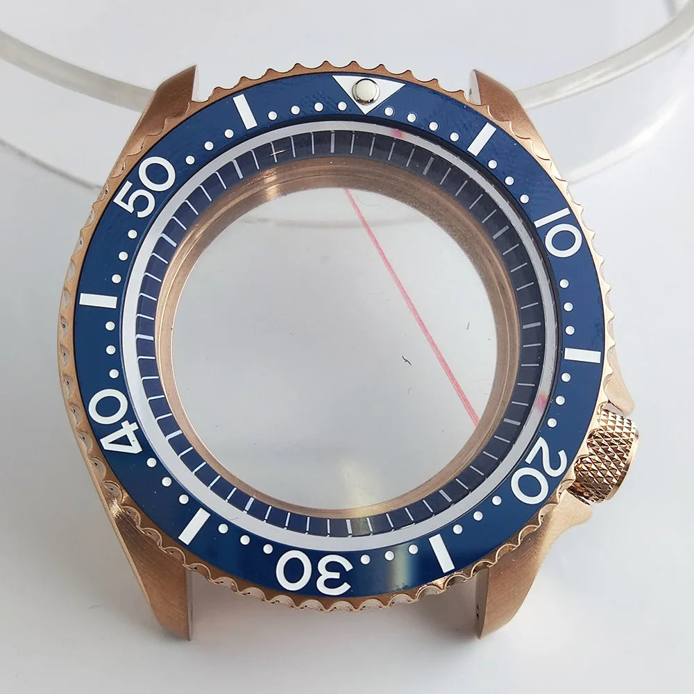 Plane Sapphire Glass Ceramic Bezel Stainless Steel Watch Case Fit NH 35 NH36 Movement High End Waterproof Watch Case