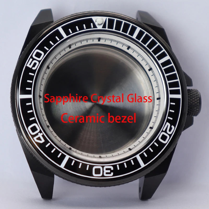 43.8mm Watch Cases with Ceramic Bezel For NH35 NH36 4R36 NH38 Modified Samurai