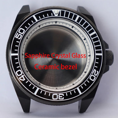 43.8mm Watch Cases with Ceramic Bezel For NH35 NH36 4R36 NH38 Modified Samurai