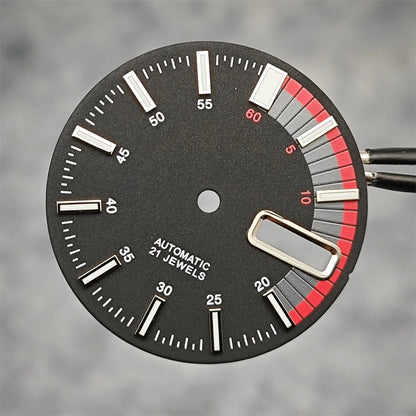 28.5mm Watch Dial Green Luminous Modified Diving Dial for NH35/4R35 Movement