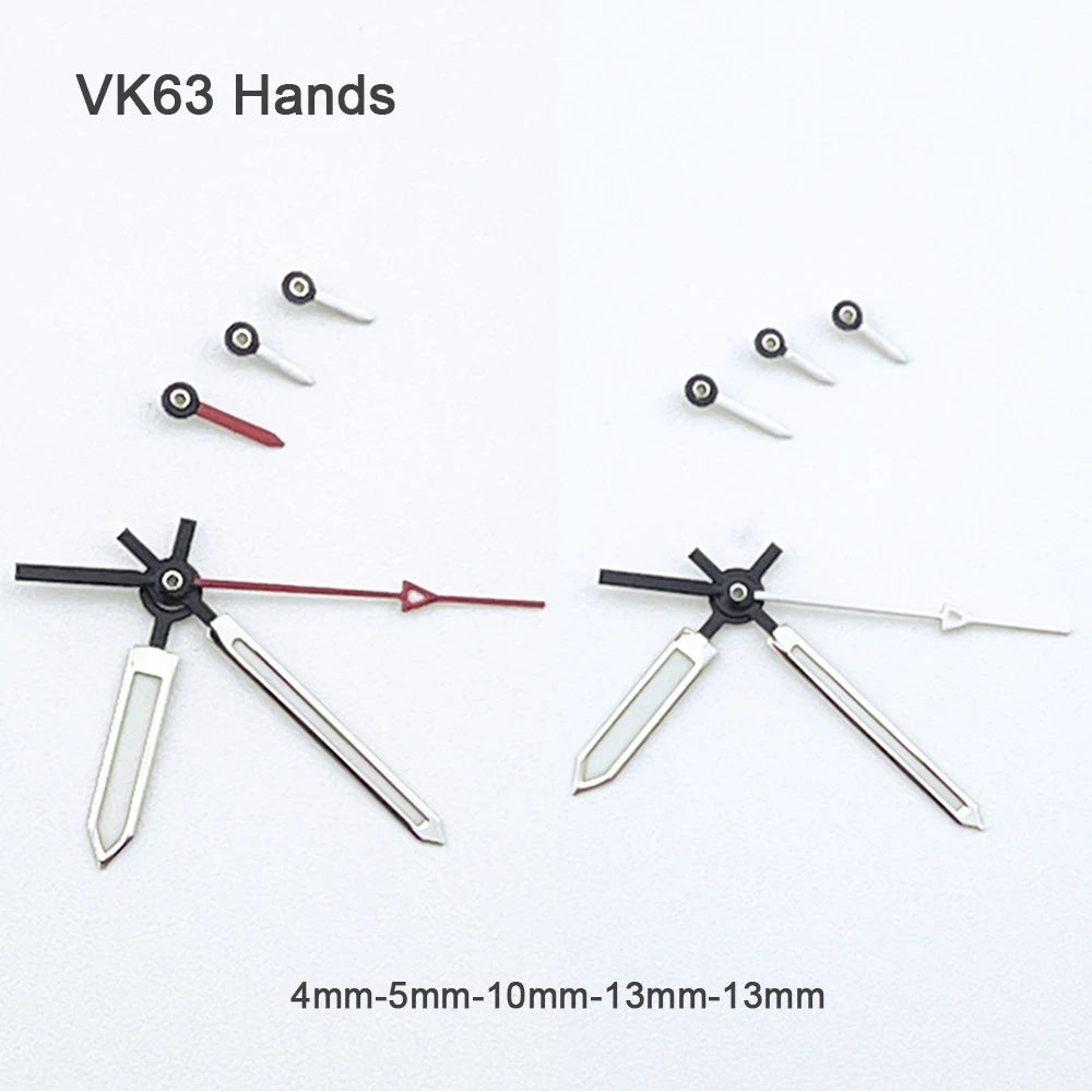 Green Luminous 6Pins Quartz Watch Hands Pointers for VK63 Movement Watch
