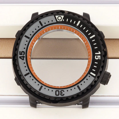 43mm Watch Case For NH34 NH35 NH36 NH38 Tuna Sapphire Crystal Luminous Bezel