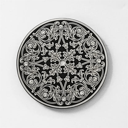 36mm Modified Retro Silver Floral Watch Dial for ETA 6497 ST3600 Movement