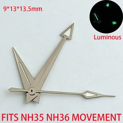 Watch Accessories Pointer NH 35 NH36 Hands Green/Blue Super Luminous Suitable For NH 35 NH36 Movement