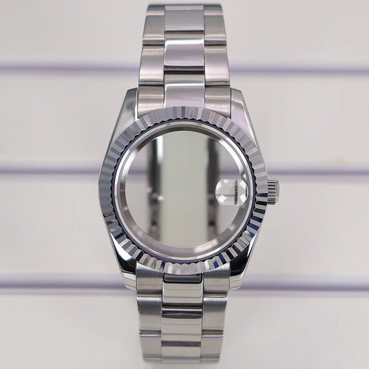 36/39mm Fluted Bezel Cases For SK DJ Air King Fit NH35 NH36 NH34 NH38 Miyota8215