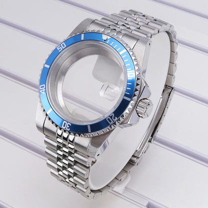 38mm Diving Steel Watch Case Sapphire For NH35 NH36 NH34/38 NH70 For Retro SUB