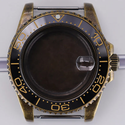 40mm Bronze SUB Watch Case Bezel For NH35/36 GMT NH34/38 4R36 Sapphire Crystal